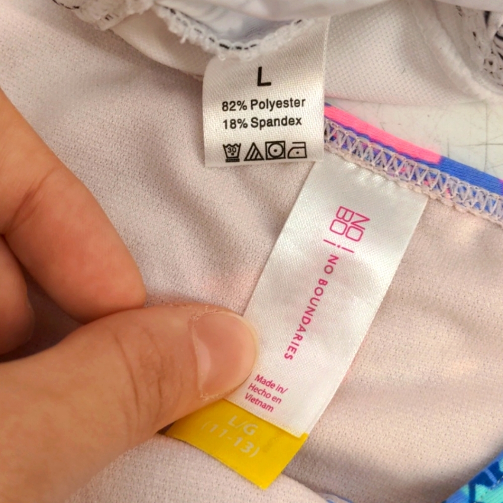 No Boundaries Leaf Pattern Black Pink Bikini Set … - image 3